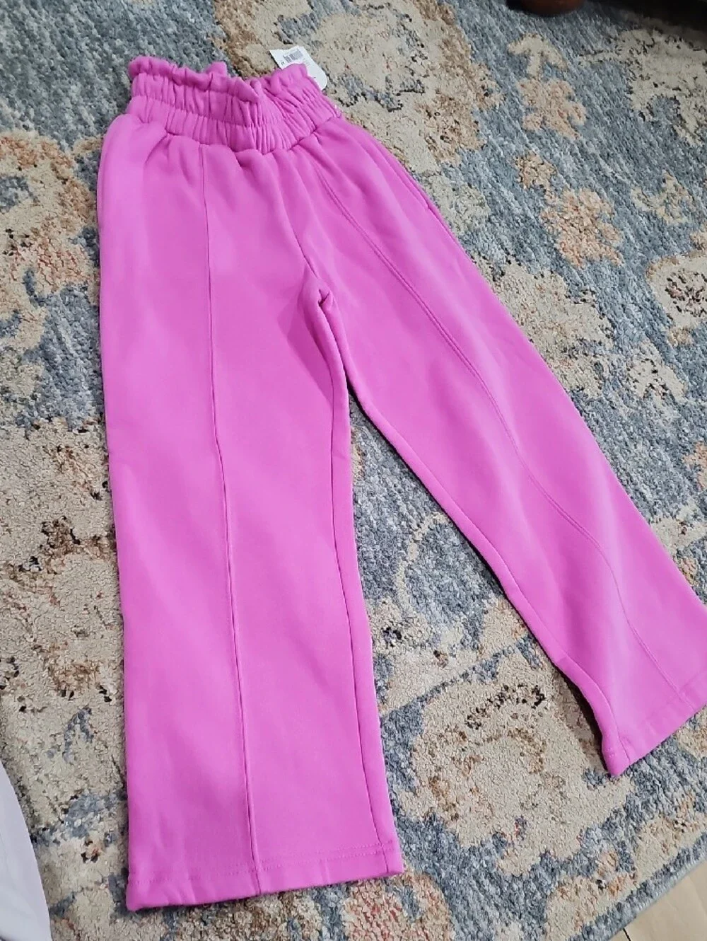 bcg Girls Floral Hoodie & Bright Pink Wide-Leg Pants Matching Set
